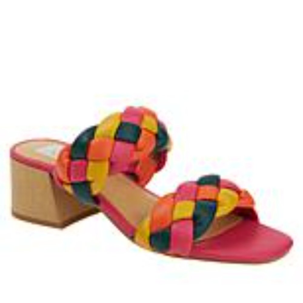 New in Box Dolce Vita Sully Braided Sandal Rainbow Multi Color Size 7 - Picture 1 of 7